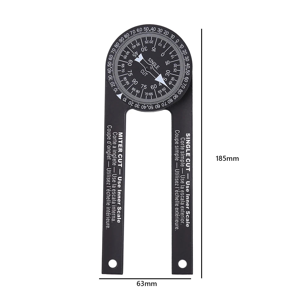 Miter Saw Protractor & Angle Finder — ABS 360-Degree Measuring Tool
