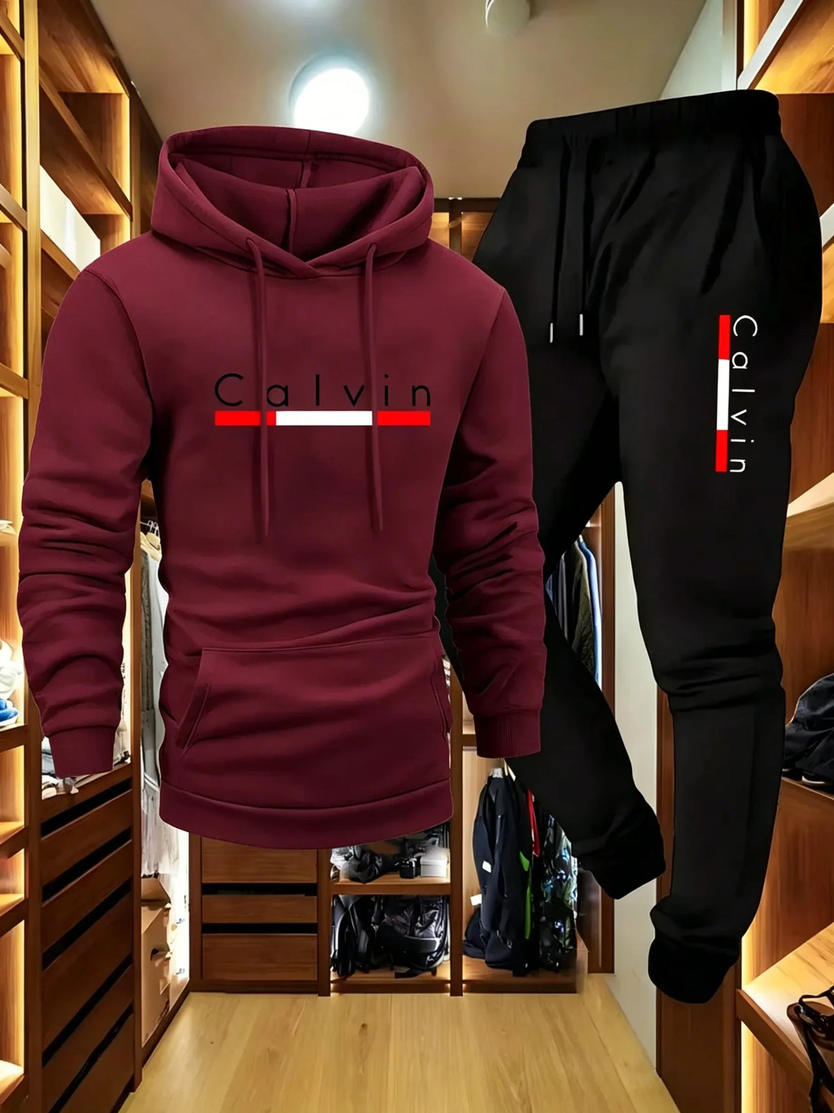 Printed Fleece Hoodie & Jogger Set