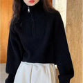 Quarter-Zip Cable Knit Sweater – 8 Colors