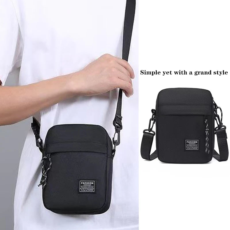 Oxford Fabric Crossbody Shoulder Bag — Lightweight Unisex Satchel for School & Daily Use