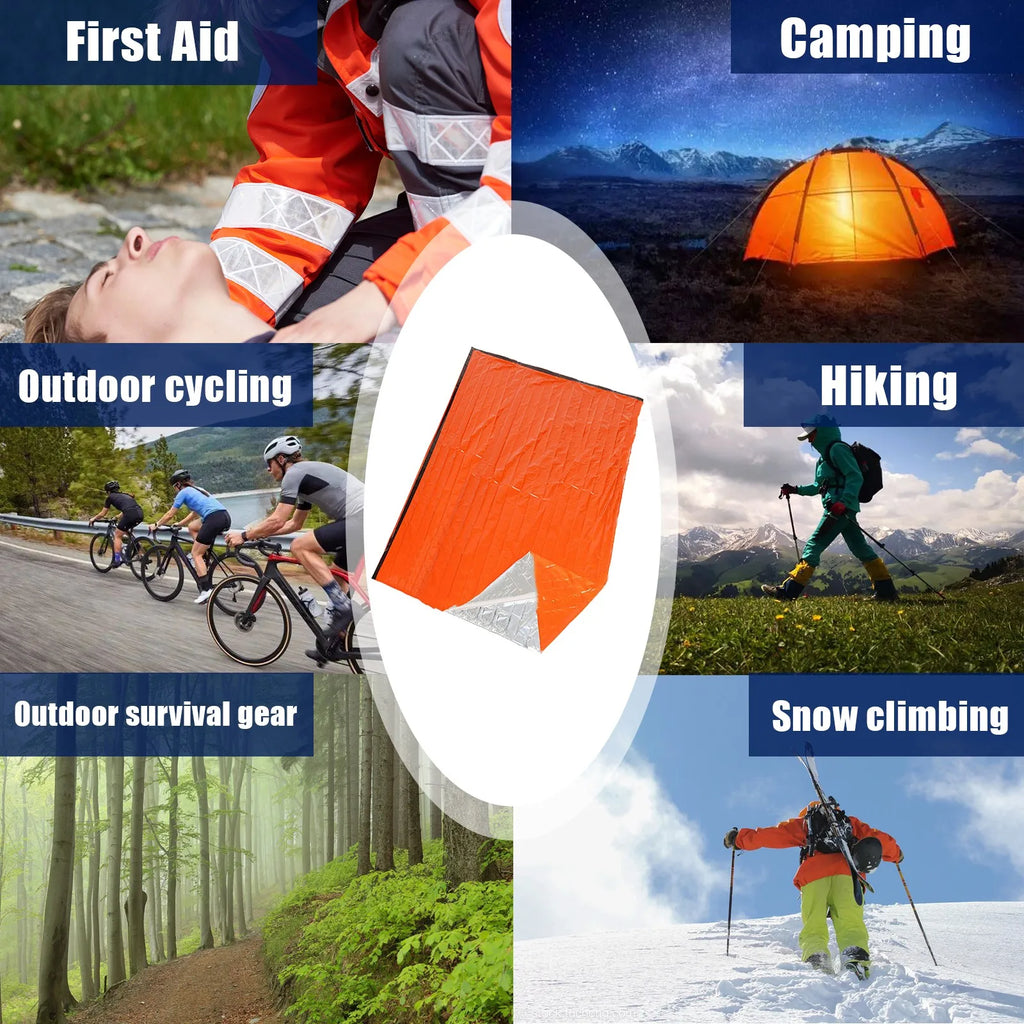 Mylar Emergency Sleeping Bag – Waterproof Survival Bivy Sack, Retains 90% Body Heat