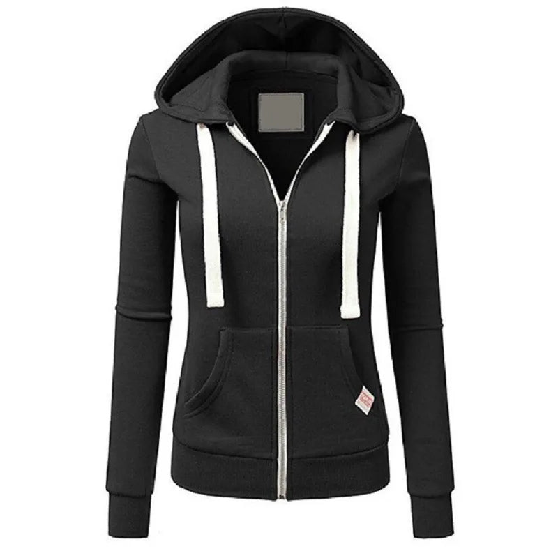 Classic Full-Zip Drawstring Hoodie – 5 Colors