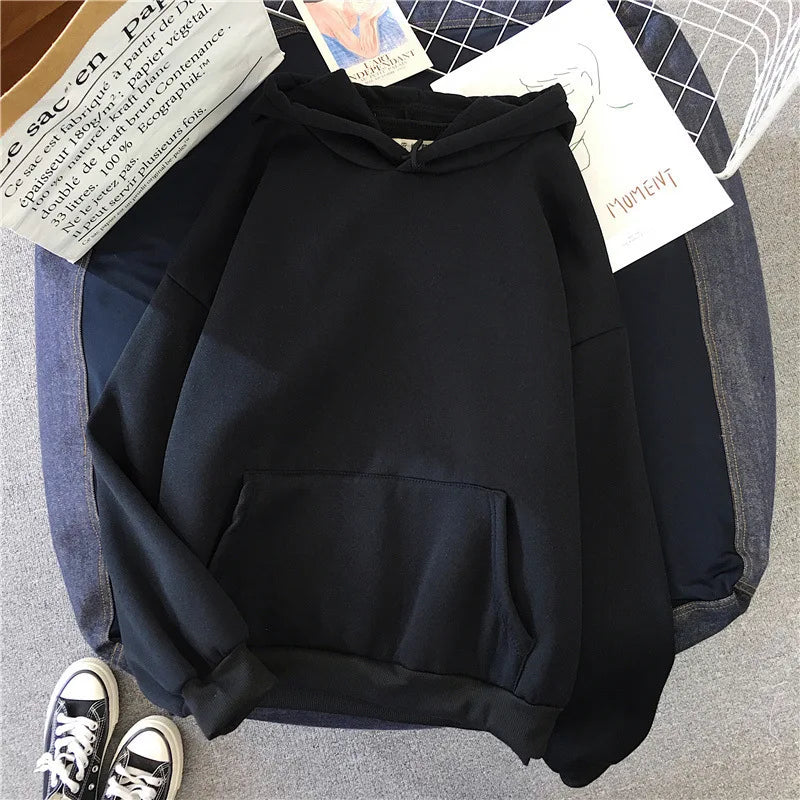 Classic Solid Pullover Hoodie – 6 Colors