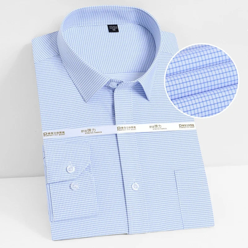 Men's Bamboo Fiber Dress Shirt — Wrinkle-Free, Slim Fit