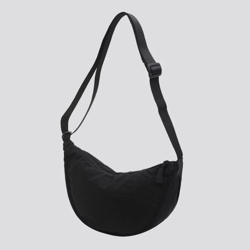 Nylon Padded Crossbody Shoulder Bag — Lightweight Travel Messenger Bag for Women