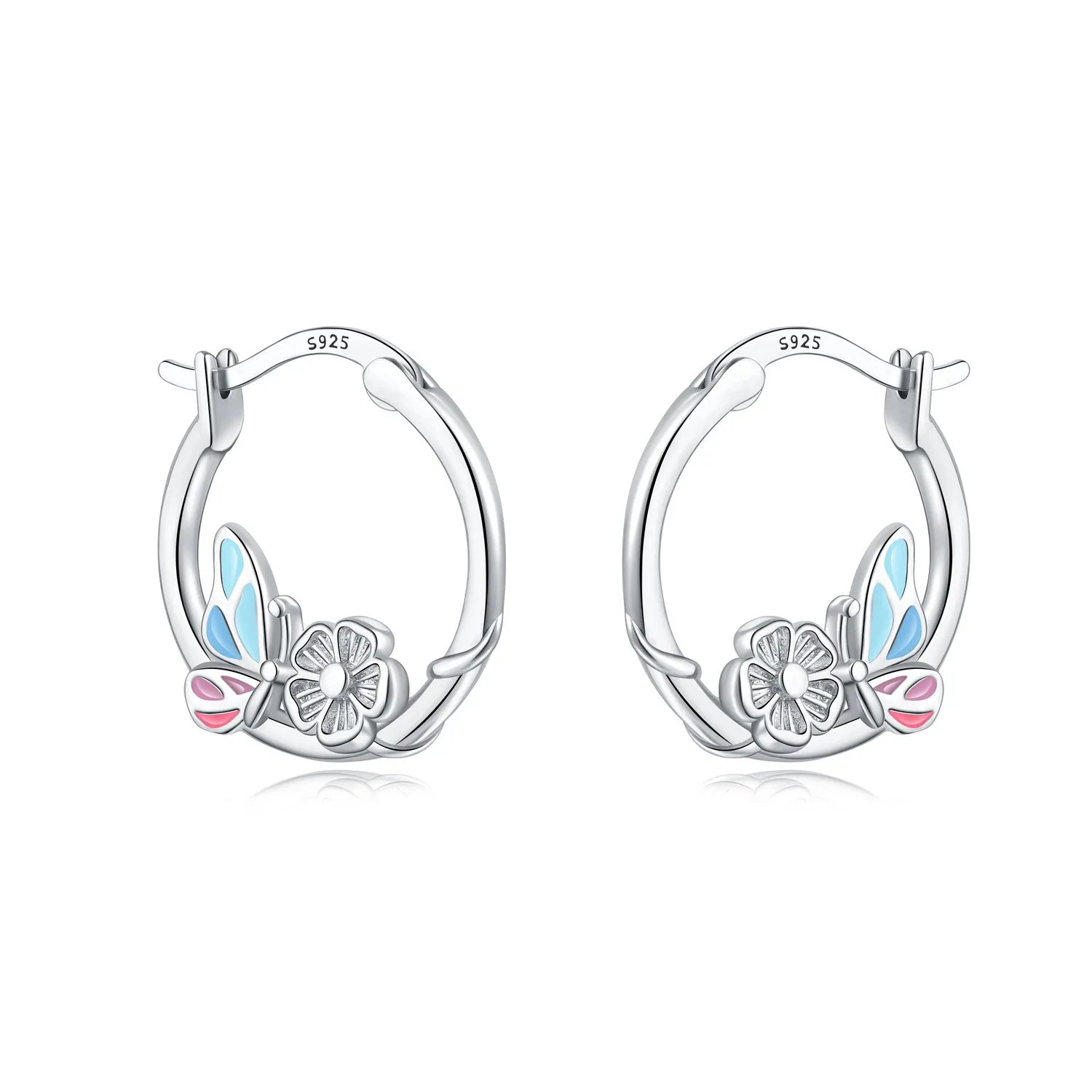 925 Sterling Silver Zircon Butterfly Drop Earrings – Women's Fine Jewelry