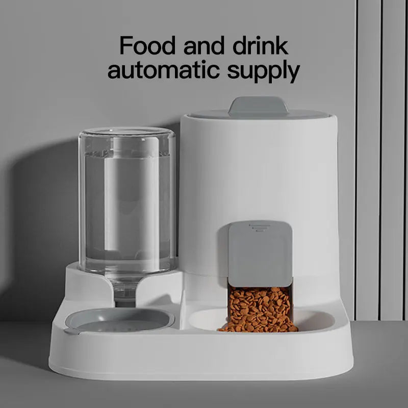Dispensador y comedero de agua automático por gravedad para gatos – Antiderrames, gran capacidad