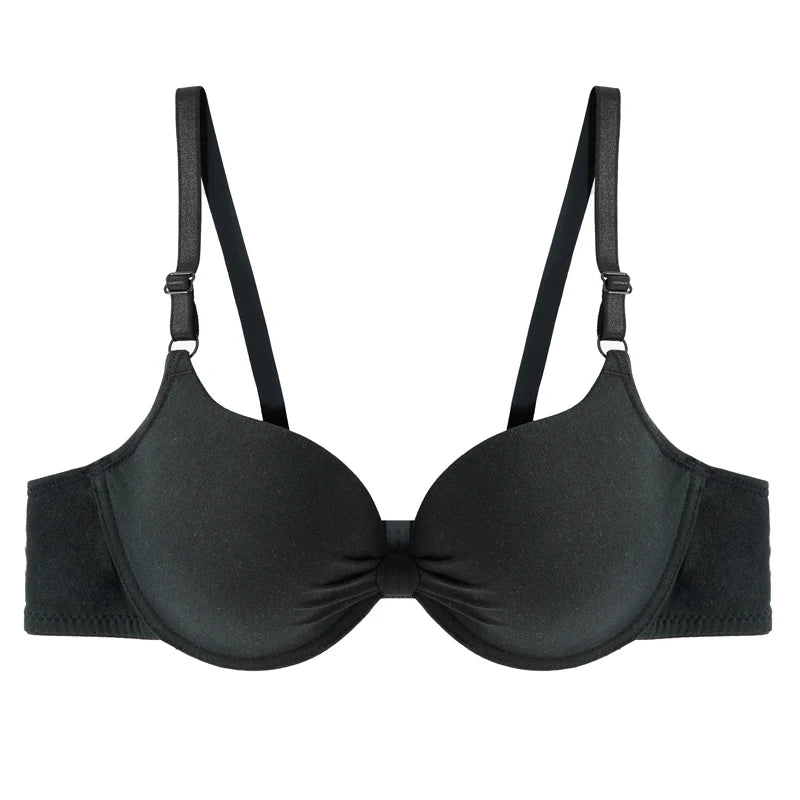 Women's Deep V Push-Up Bra — Underwire, Backless, Padded, Sizes 34–38