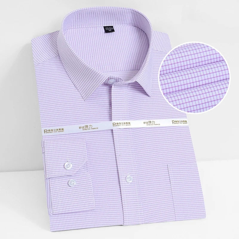 Men's Bamboo Fiber Dress Shirt — Wrinkle-Free, Slim Fit