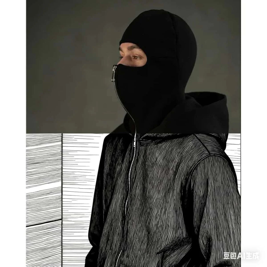 Double Hood Zip-Up Hoodie Jacket – Loose Fit Unisex Couple Sweatshirt