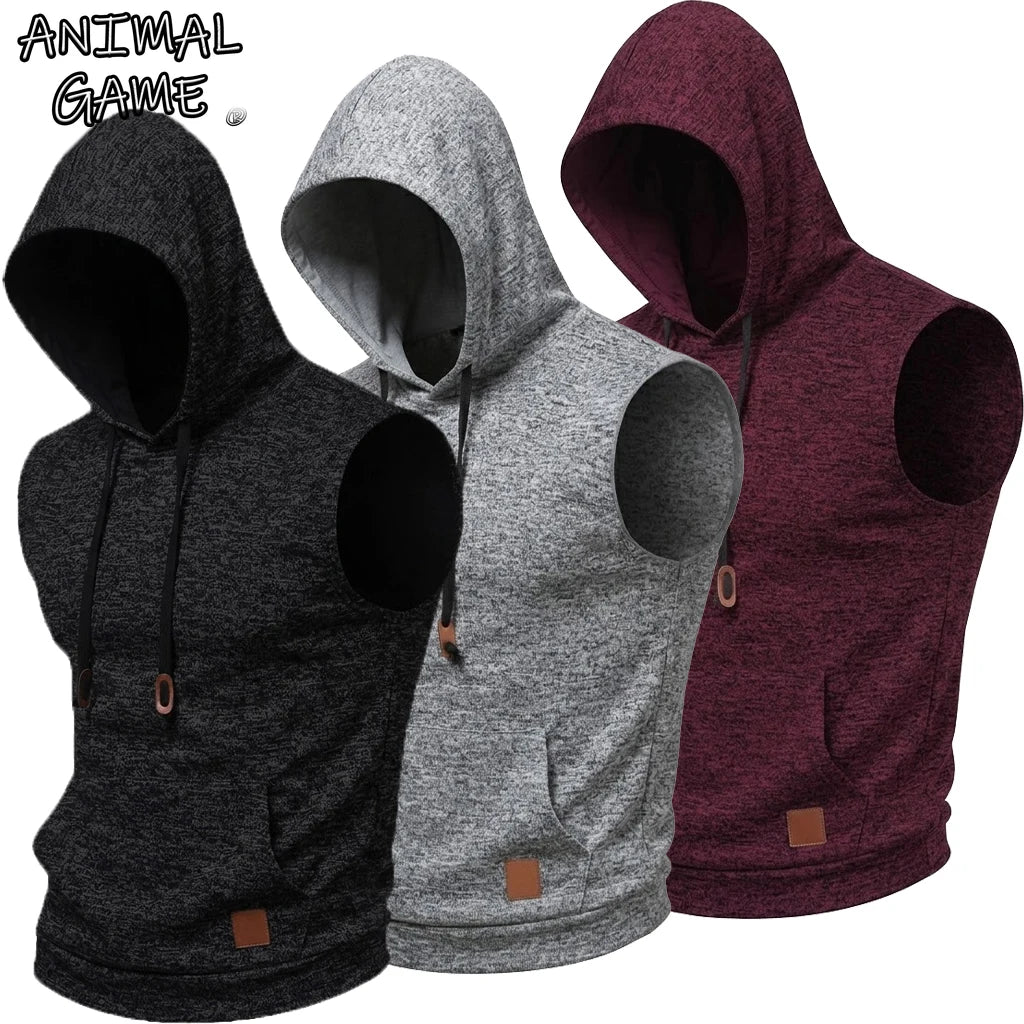 Unisex Sleeveless Hoodie Vest – Lightweight Relaxed Fit Hooded Tank Top