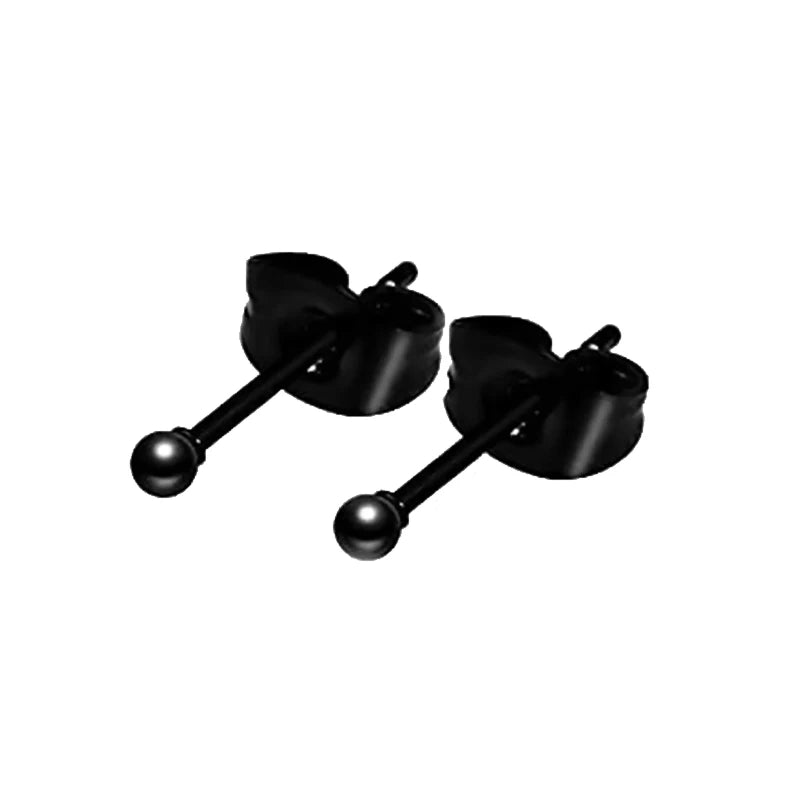 Punk Stainless Steel Hoop & Stud Earrings – Unisex Round & Cross Style