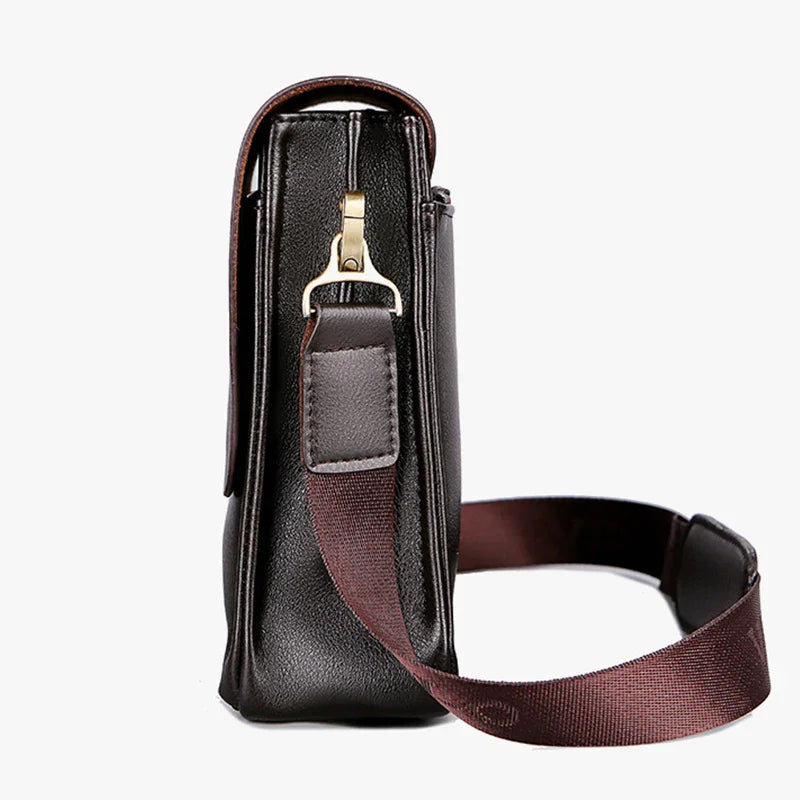 Men's Vertical Shoulder Bag — Casual Business Satchel Crossbody