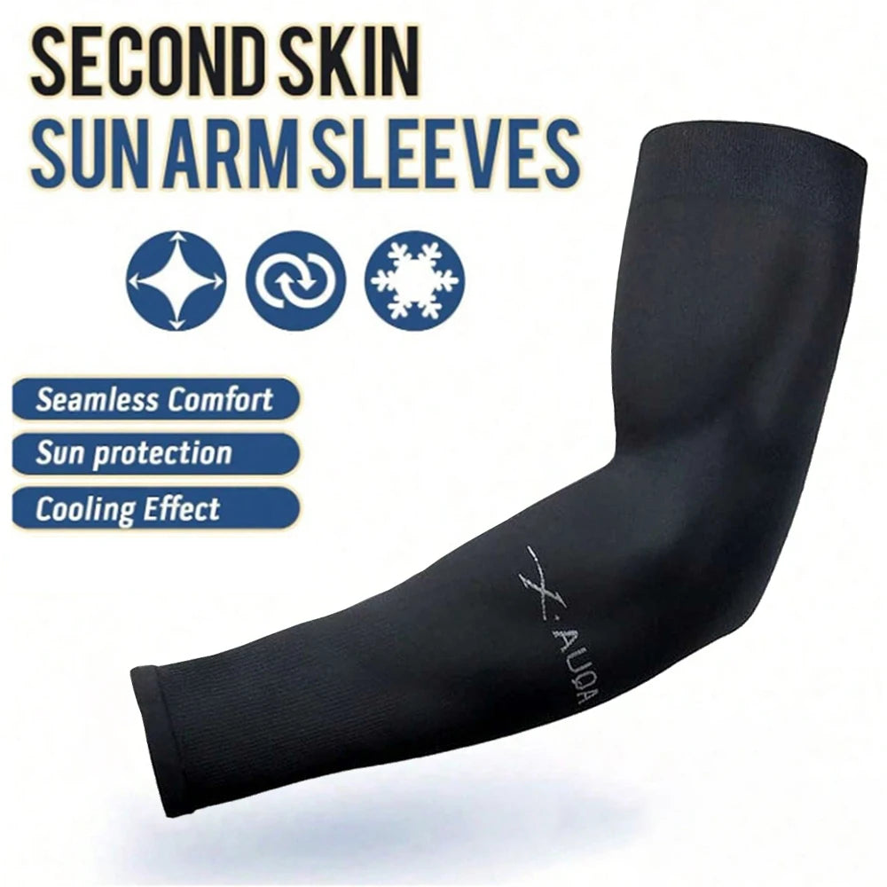Ice Silk Sun Protection Arm Sleeves – 3 Pairs, Unisex