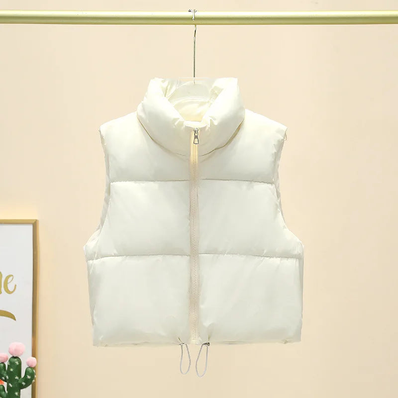 Cropped Quilted Puffer Vest – 5 Colors