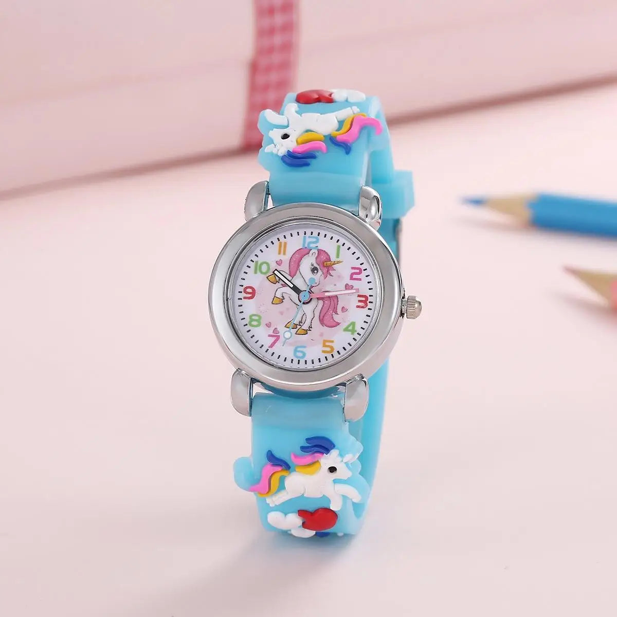 Kids Unicorn Quartz Watch – Colorful Cartoon Fashion Watch for Girls