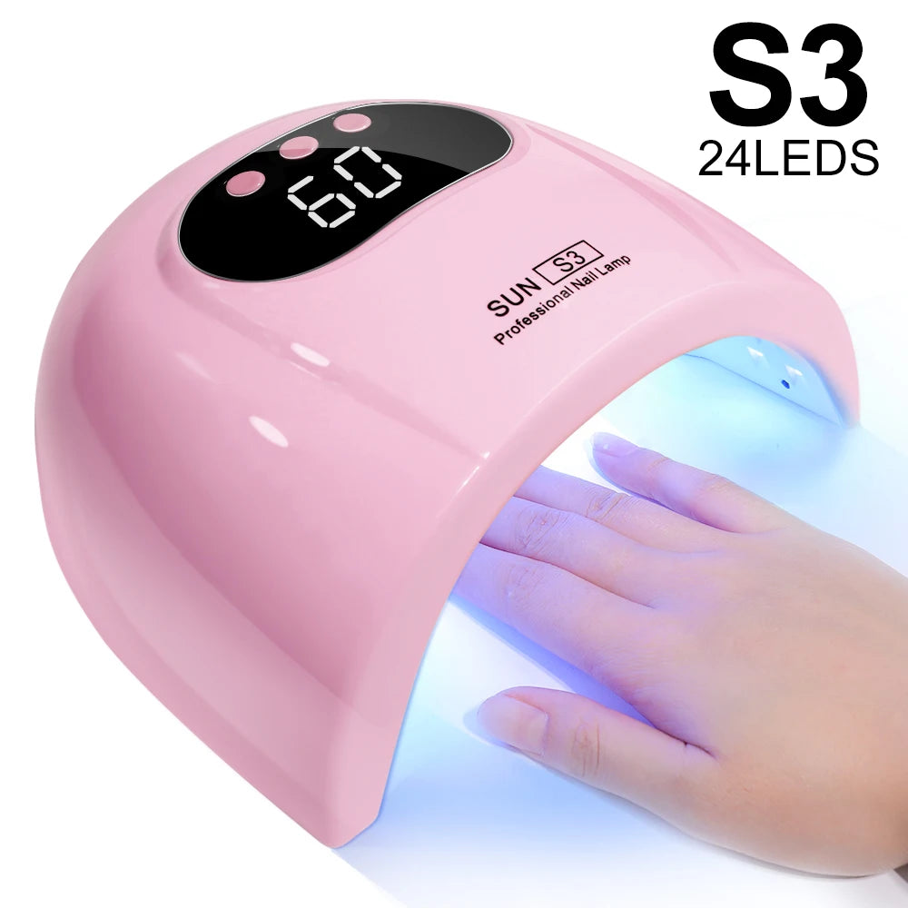 24 LED UV Nail Lamp with LCD Display & Motion Sensing