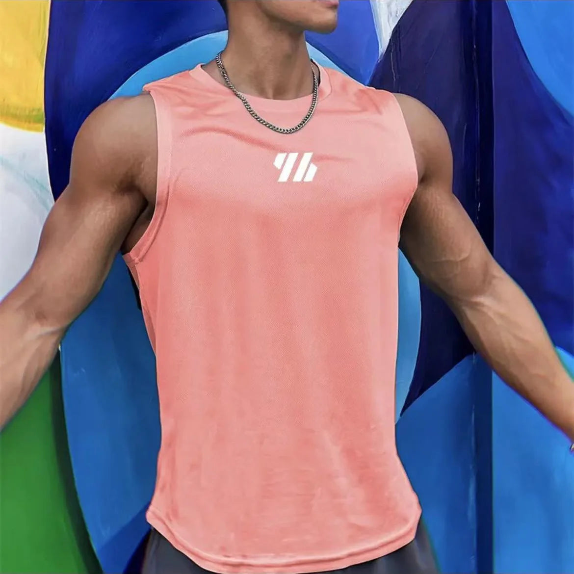 Men's Mesh Gym Vest – Sleeveless Tank Top for Training & Sports