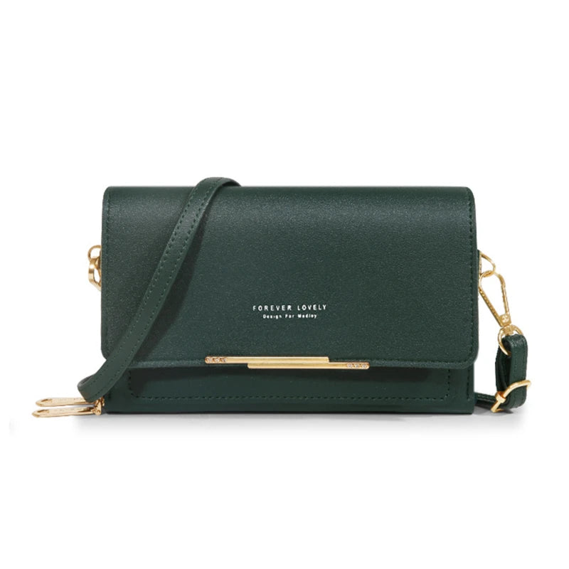Korean Style Multi-Card Wallet Bag — Large Capacity Phone Pocket Shoulder Bag