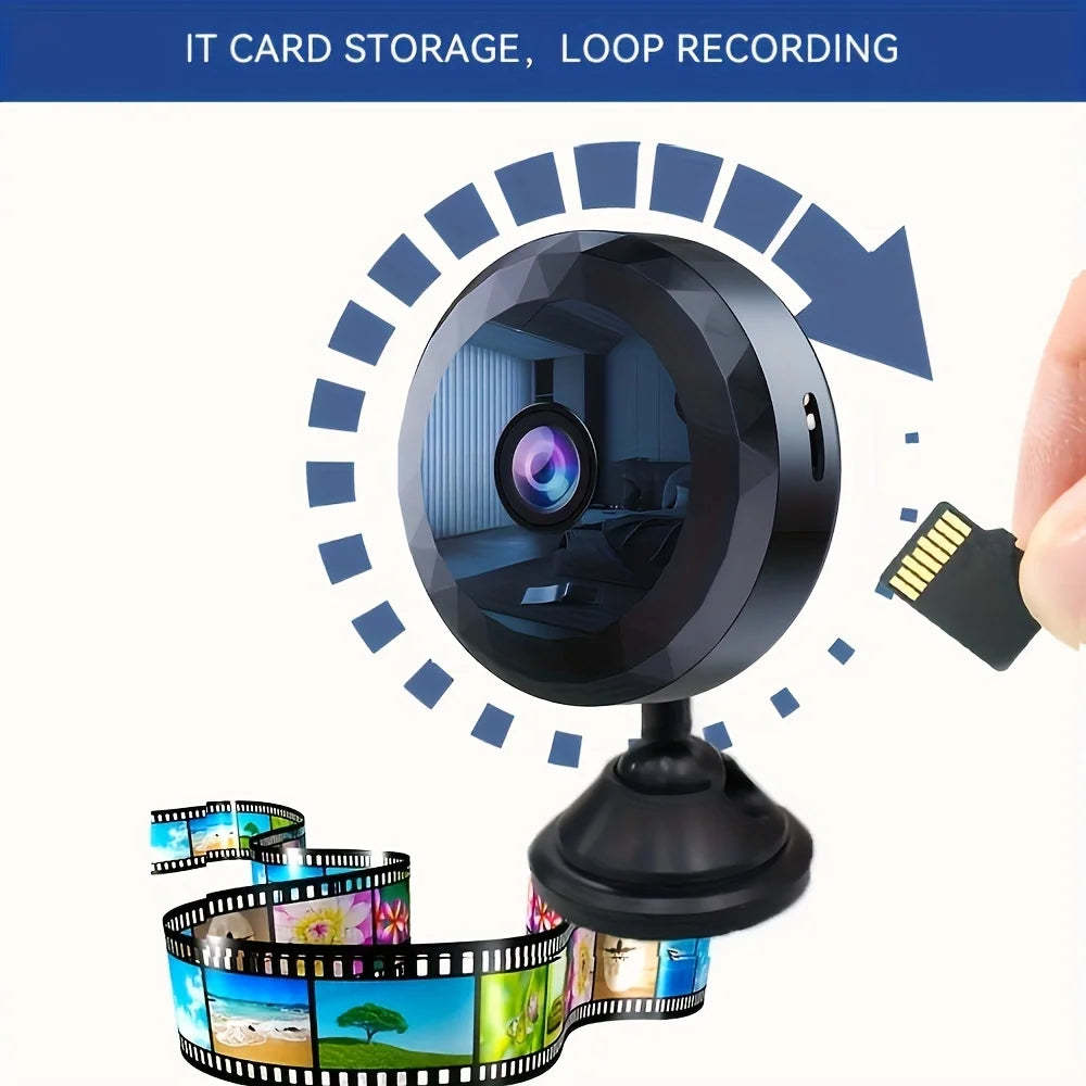 Mini WiFi Security Camera – 1080P Night Vision, Motion Detection & App Control