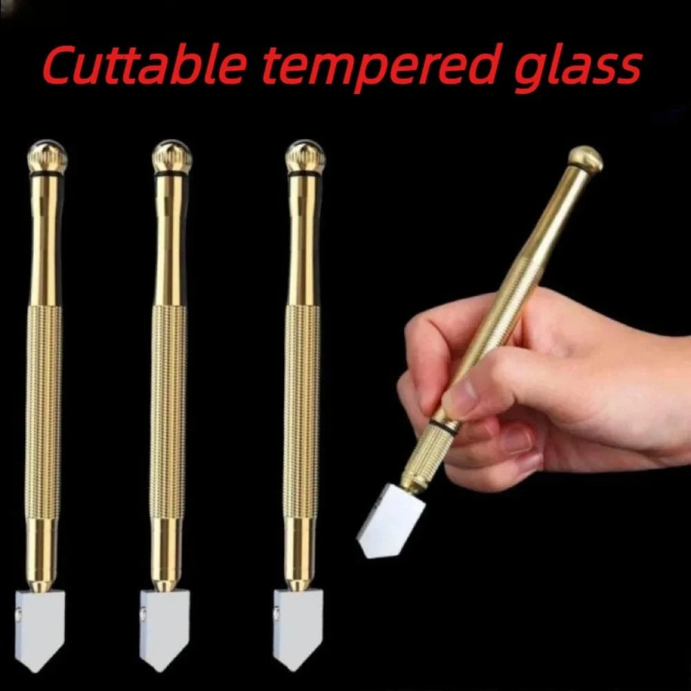 Diamond Wheel Glass Cutter — Carbide Tip, Non-Slip Handle, 5–12mm Cut Range
