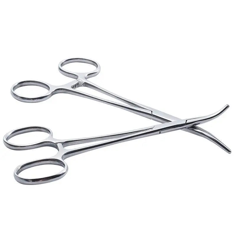 Stainless Steel Locking Hemostat Forceps — Straight & Curved Tip Clamps