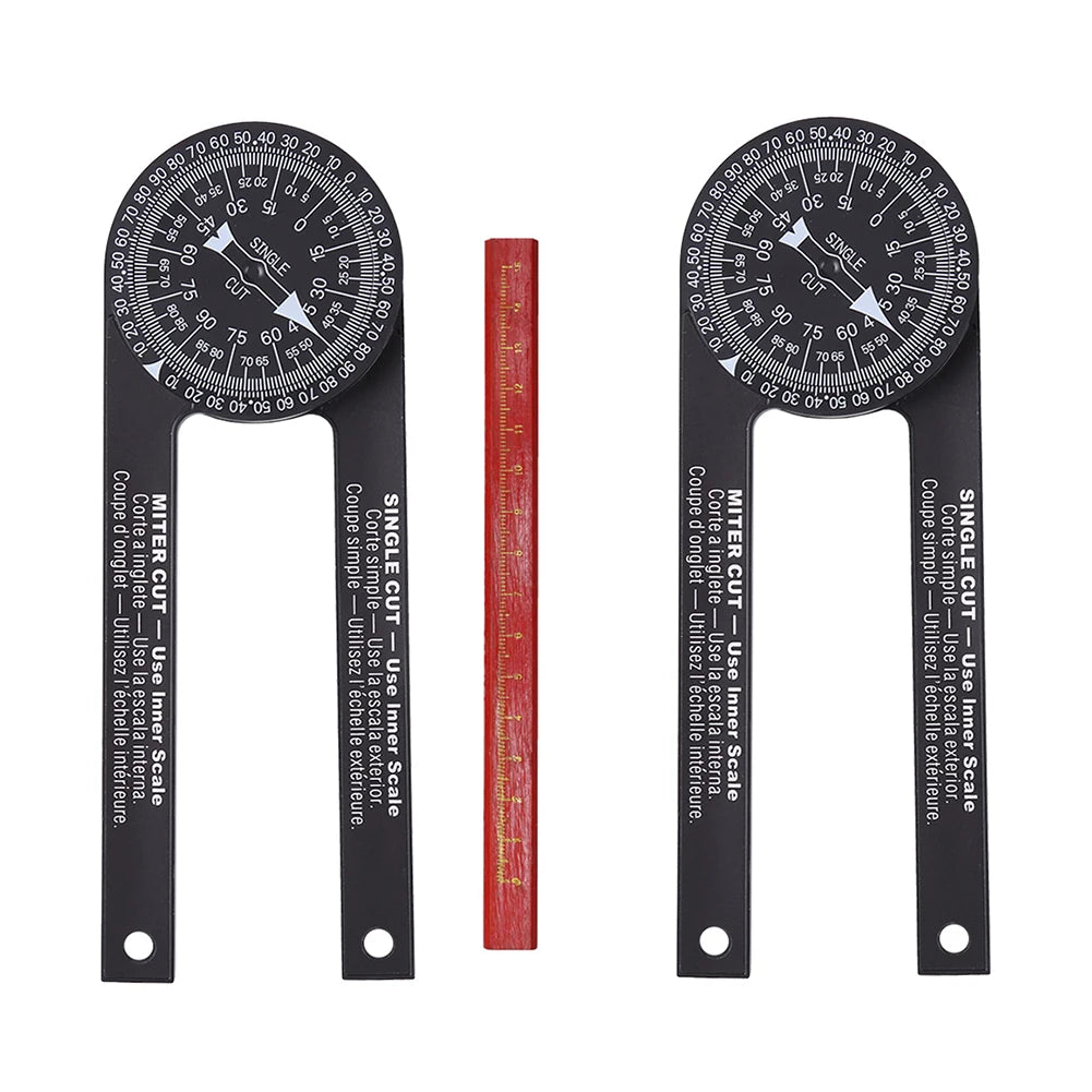 Miter Saw Protractor & Angle Finder — ABS 360-Degree Measuring Tool