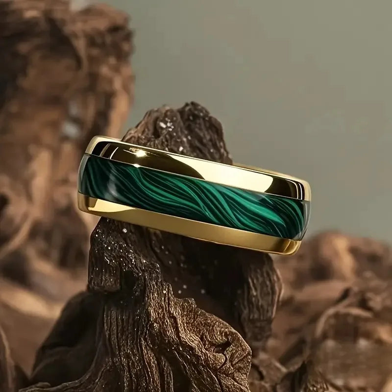 Cyberpunk 8mm Stainless Steel Ring | Gothic Punk Biker Jewelry for Men & Women