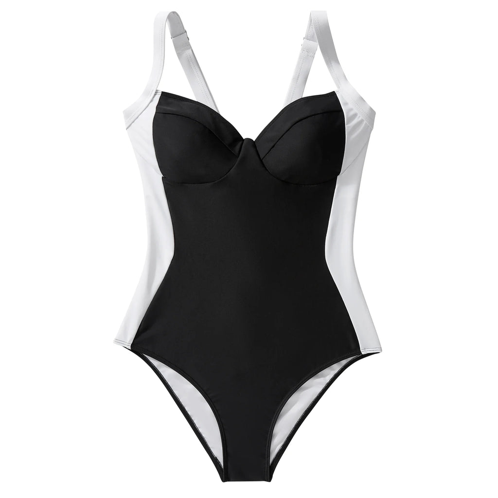 Traje de baño de una pieza con control de abdomen, tirantes finos, con forma, para mujer, estilo bohemio, bikini de talla grande, push up, liso