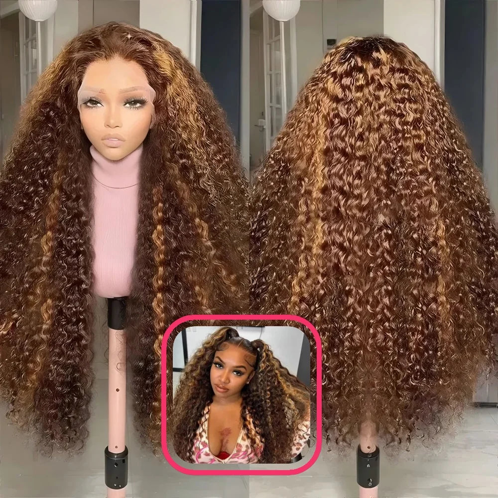 Deep Wave Lace Front Wig – 250% Density | Brazilian Human Hair | 13x4, 13x6 & 5x5