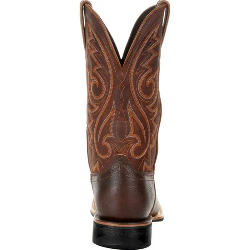 Unisex Handmade Western Cowboy Boots – Mid-Calf Riding Boots
