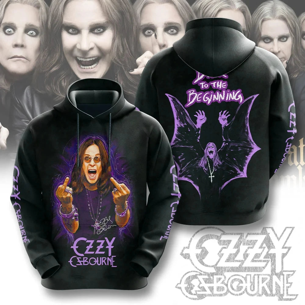 Ozzy Osbourne 3D Print Unisex Oversized Hoodie – Rock Band Fan Sweatshirt