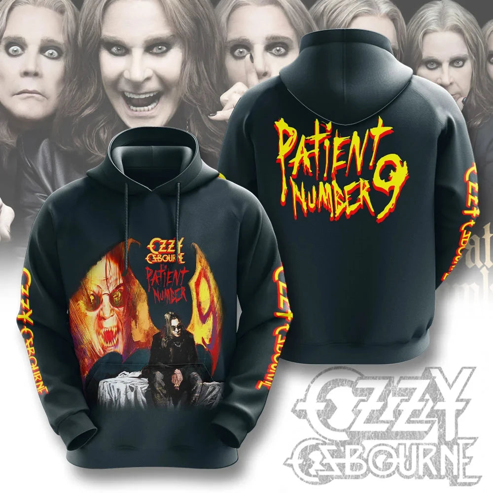 Ozzy Osbourne 3D Print Unisex Oversized Hoodie – Rock Band Fan Sweatshirt