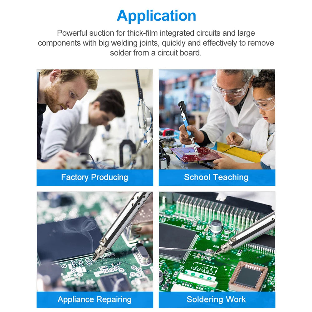 Electric Solder Sucker Pen — 30W Vacuum Desoldering Pump, US & EU Plug