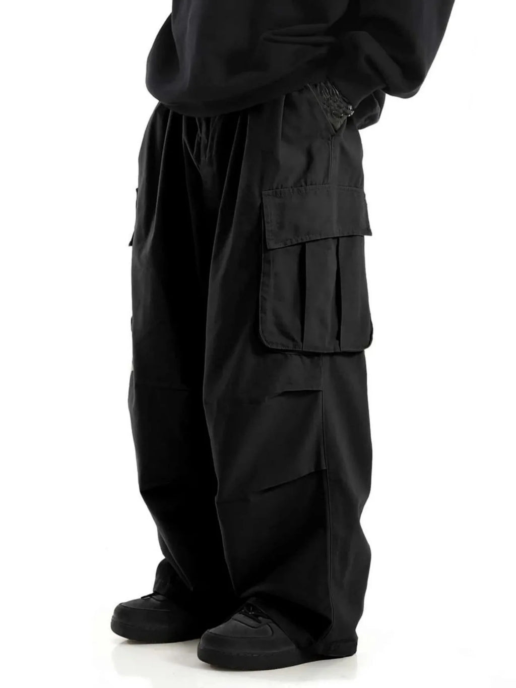 Unisex Plus Size Wide Leg Cargo Pants