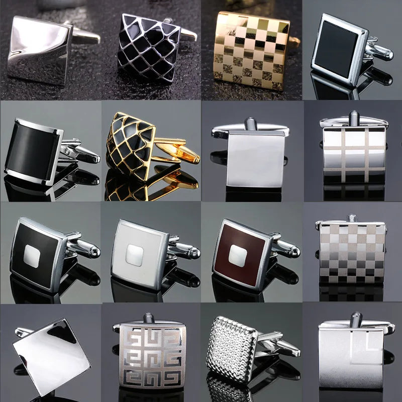 Retro Square Cufflinks | Unisex Luxury Dress Shirt Accessories