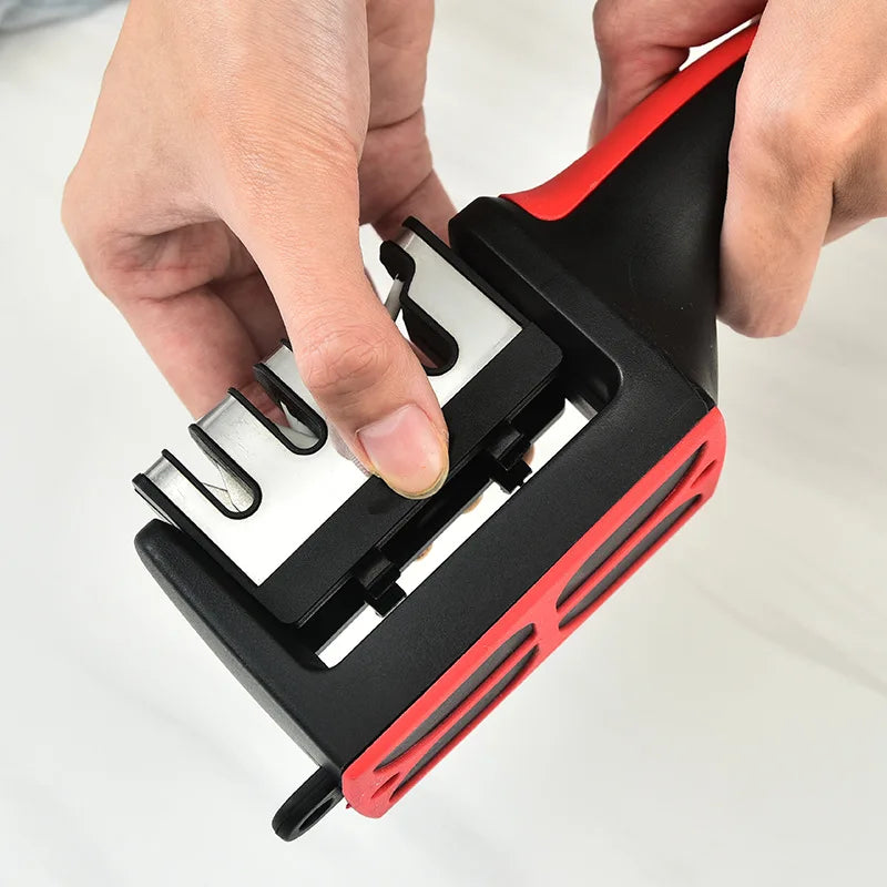 4-Segment Kitchen Knife Sharpener — Multi-Function Household Blade Sharpener