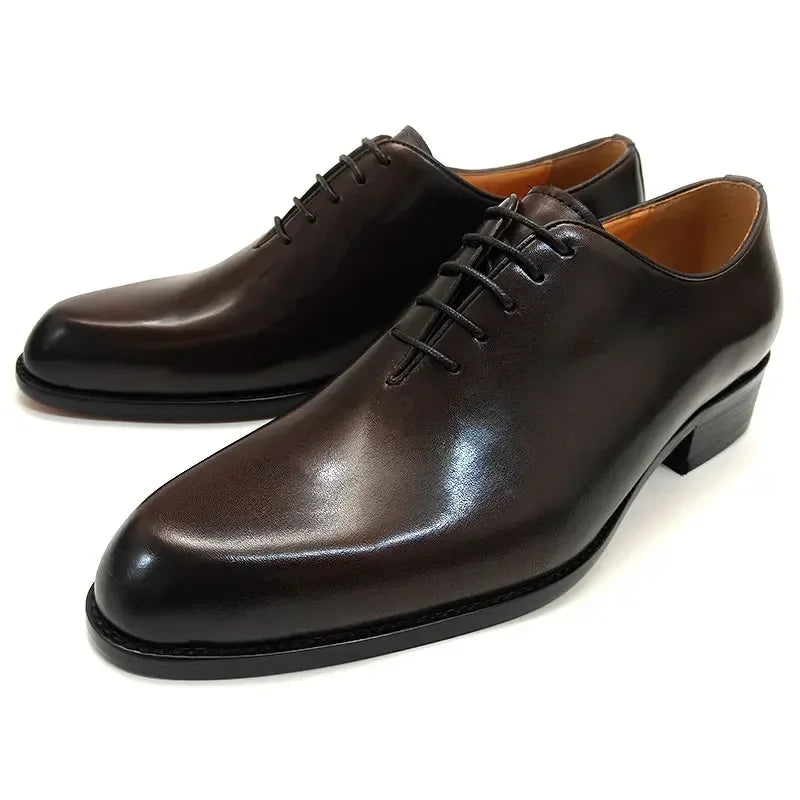 Zapatos Oxford para hombre hechos a mano de cuero genuino | Zapatos de vestir casual de negocios