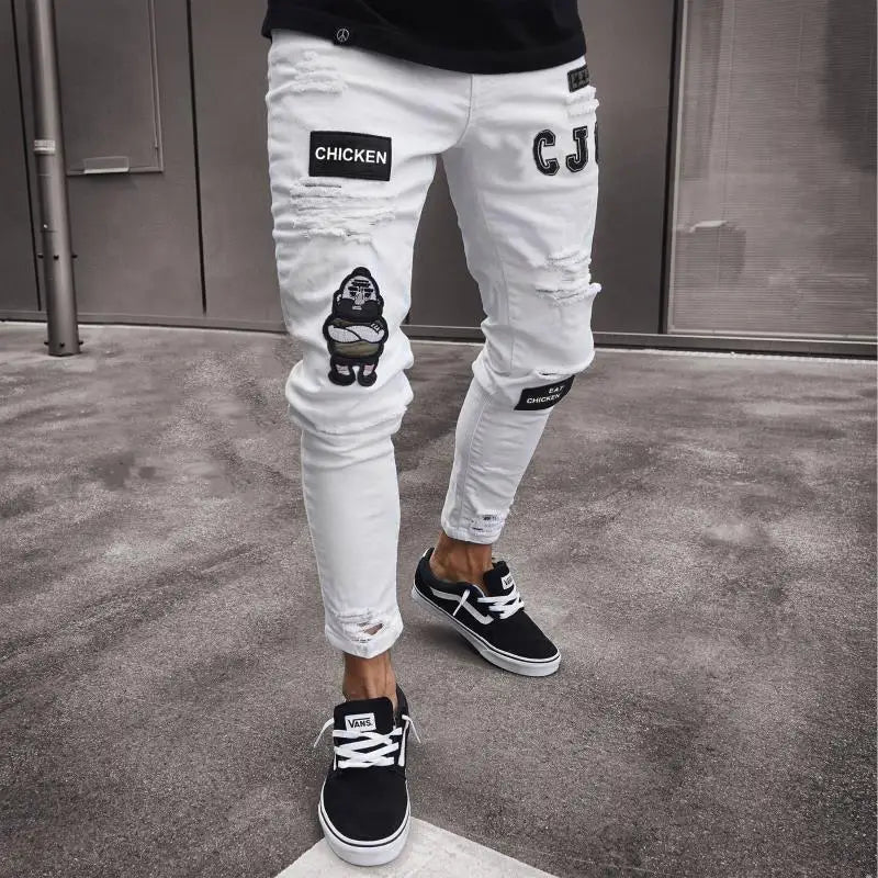 Men's Stretch Slim Jeans — Washed Vintage Denim