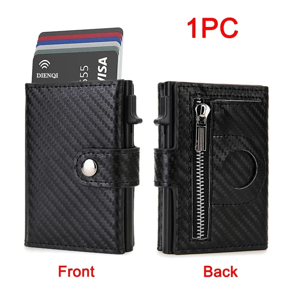 RFID Blocking Card Holder Wallet with AirTag Pocket — Slim Minimalist Men's Wallet