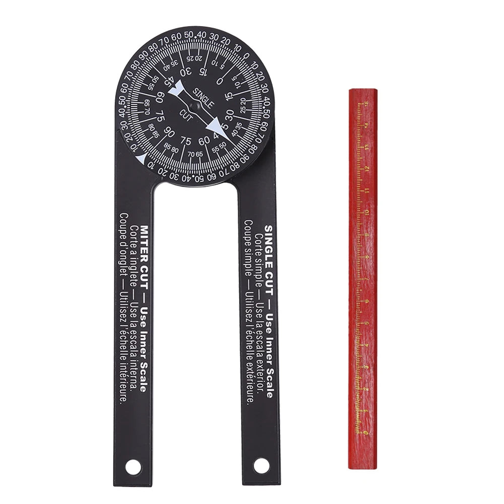 Miter Saw Protractor & Angle Finder — ABS 360-Degree Measuring Tool