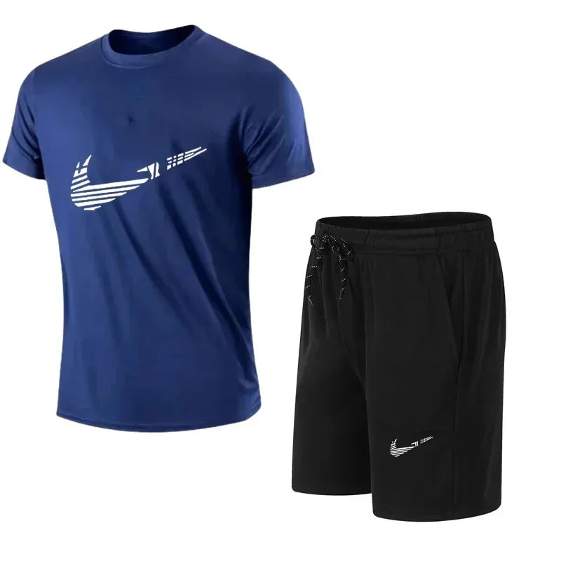 Men's Summer Tracksuit Set – T-Shirt & Shorts