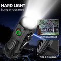 Mini Tactical LED Flashlight – 3-Core 450 Lumen, Rechargeable, 200m Range, Pen Clip