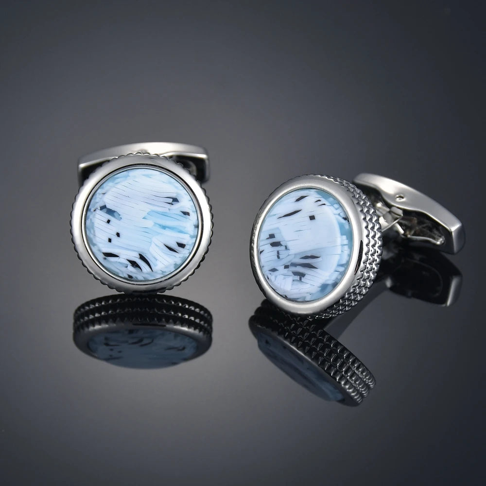 Gem & Enamel Craft Cufflinks | Unisex Decorative Shirt Accessories