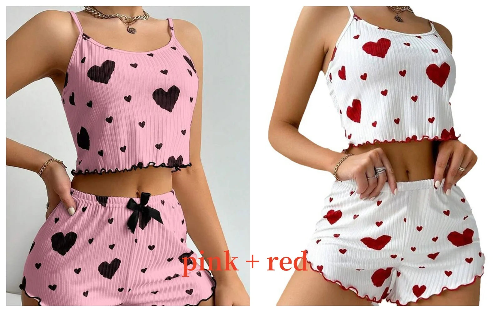 Women's 2-Piece Pajama Set – Tank Top & Shorts | Soft, Stretchy Sleepwear