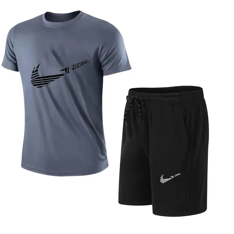 Men's Summer Tracksuit Set – T-Shirt & Shorts