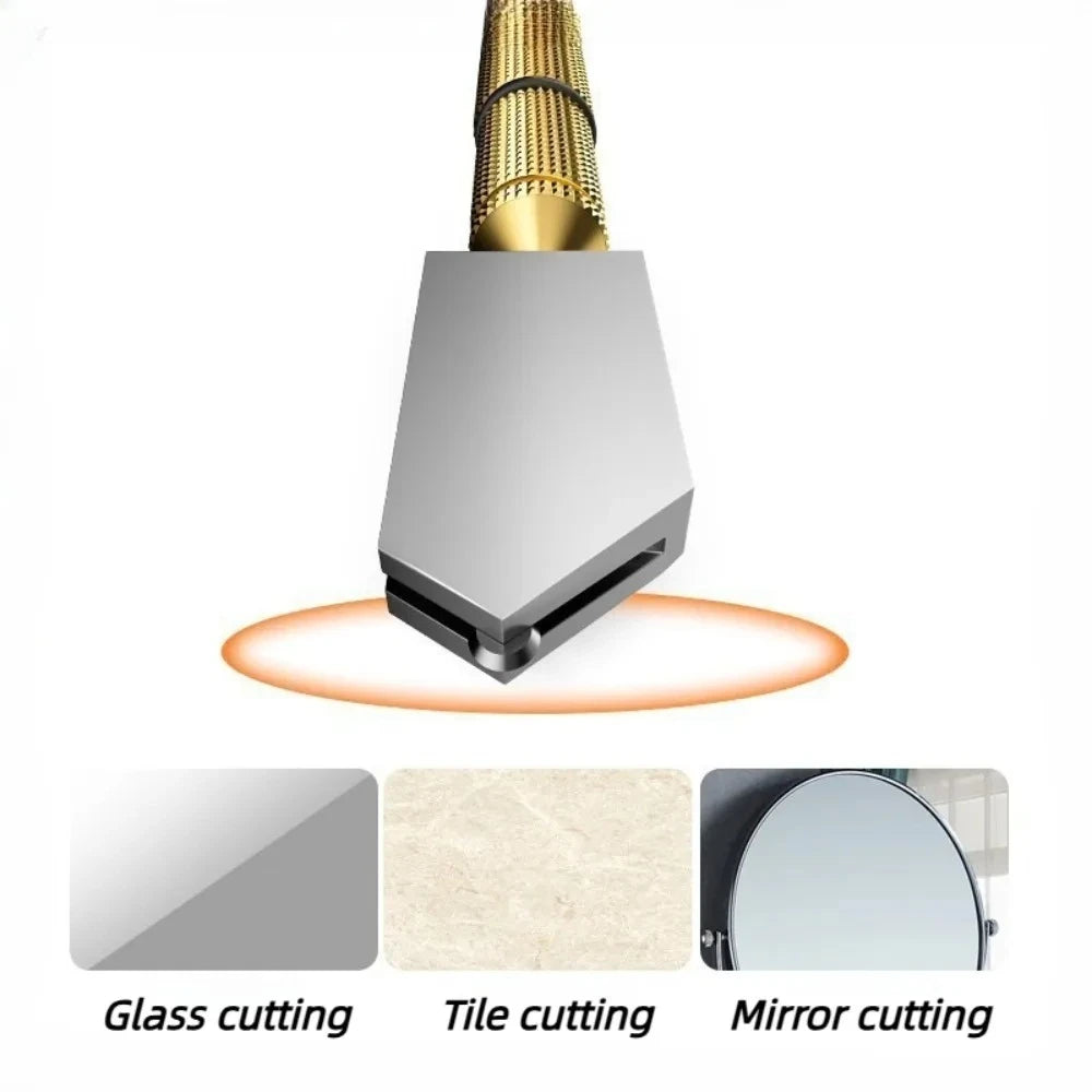 Diamond Wheel Glass Cutter — Carbide Tip, Non-Slip Handle, 5–12mm Cut Range