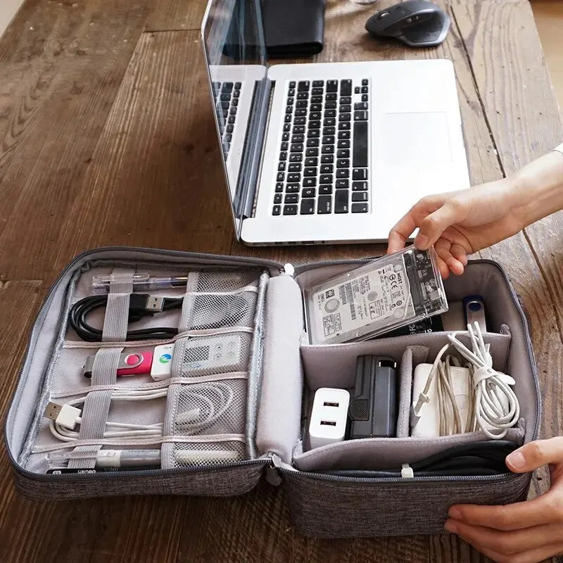 Waterproof Cable & Electronics Organizer Bag – Travel Tech Pouch