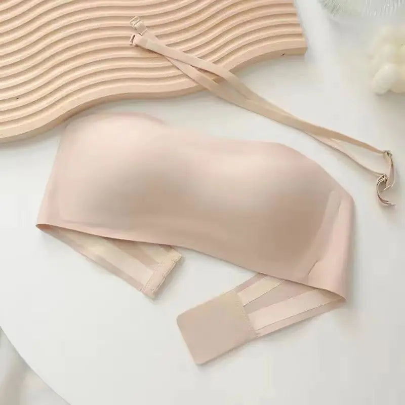 Women's Seamless Strapless Tube Bra — Wire-Free, Non-Slip, Push-Up, S–XL