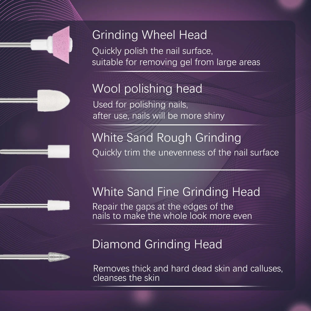 Electric Nail Drill Machine – USB Rechargeable